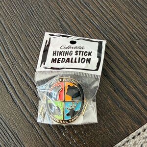 Yellowstone National Park Hiking Stick Medallion - Multicolor